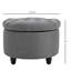 Repose-pieds rond avec repose-pieds en tissu
