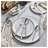 HENCKELS Madison Square 65-piece Flatware Set,18/10 Stainless Steel, Silver