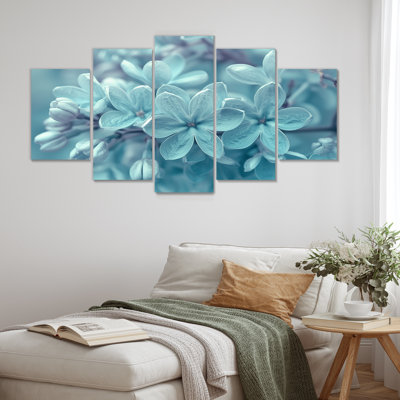 «Blue Lilac Dream Photo In Winter I», ensemble d'art sur toile lilas