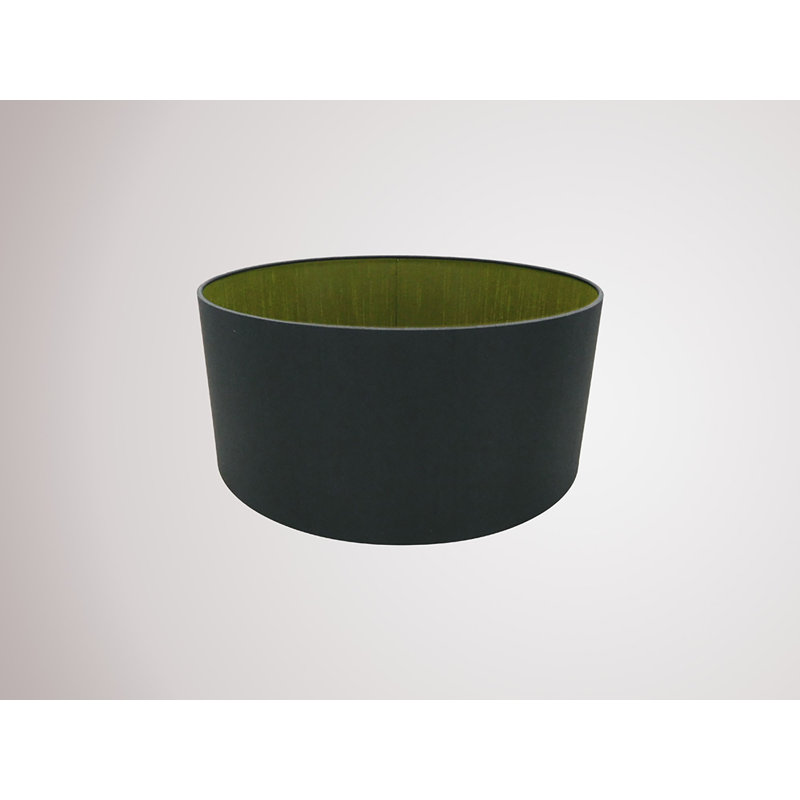 Cotton Drum Lamp Shade, 18cm H x 40cm W x 40cm D, Midnight Black