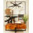 Rocton Black Teak Wood Live Edge Tree Stump Console Table with Clear Glass Top 49" x 16" x 32"