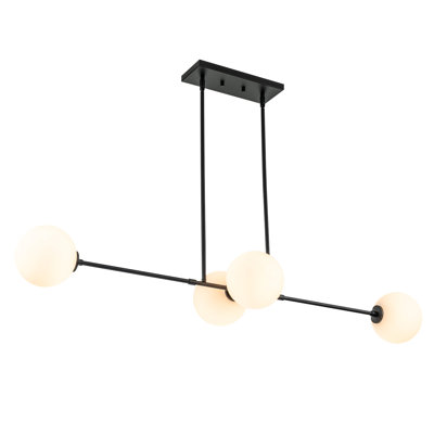 Jaclyn 4 Light Glass Dimmable Pendant