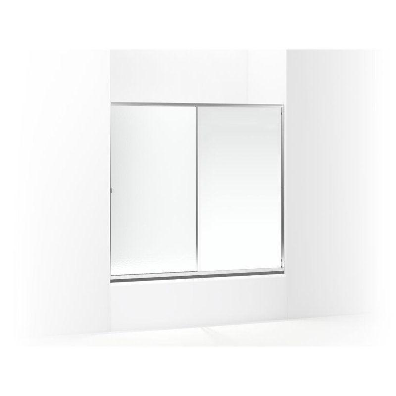 Standard 59'' x 56.44'' Bypass Tub Door, Silver, Hammered