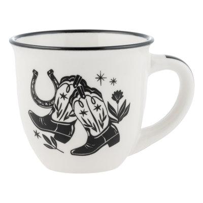 BOHO B&W ESPRESSO MUG WESTERN