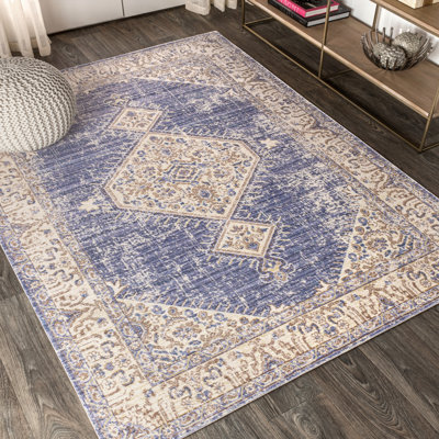 Mordecai Modern Tribal Medallion Lavender/Gray Rug
