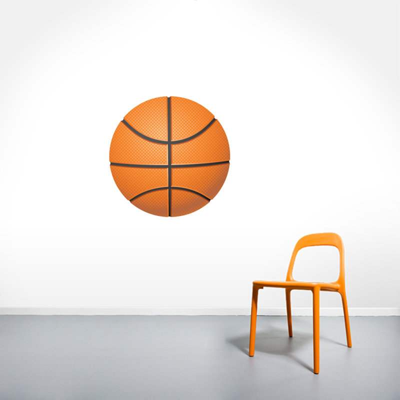 Décalcomanie murale basket, H 24 po x l 24 po