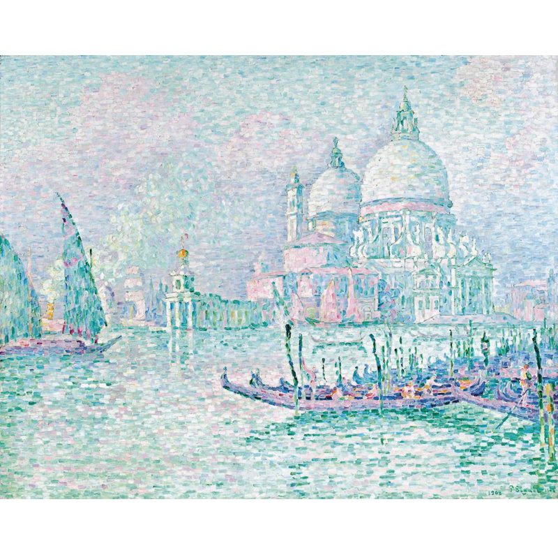 «Venice. The Salute. Green» par Paul Signac - Toile tendue avec châssis, H 24 po x l 17 po