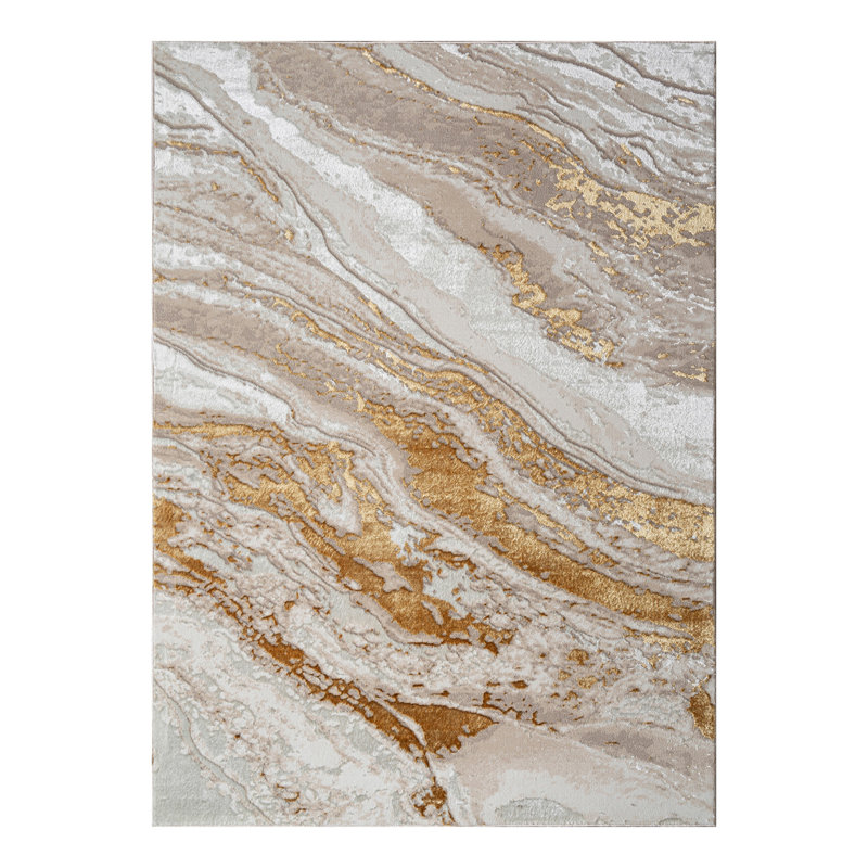 Adina Luxury Area Rug Abstract Design, Rectangle 2' x 3'