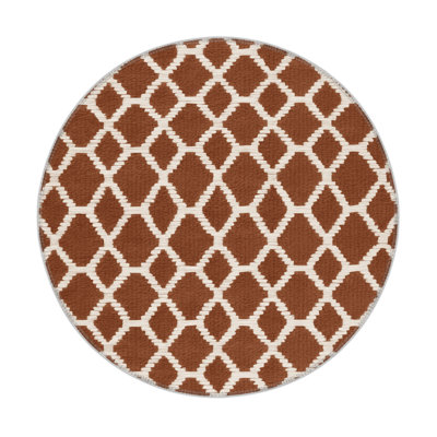 Tapis brun intérieur et extérieur Trellis