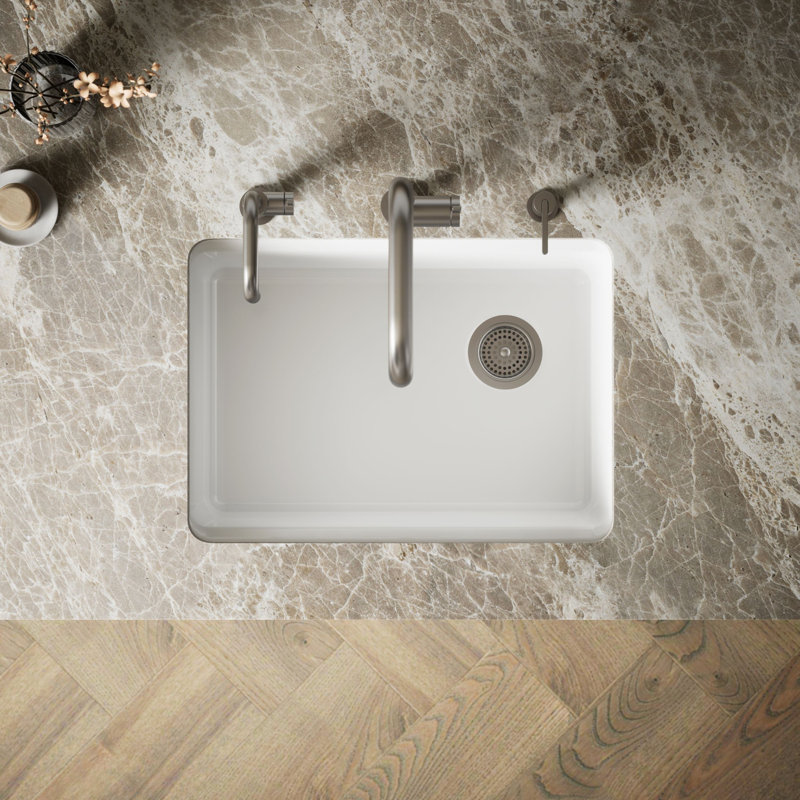 Riverby® 27"L x 22"W Kitchen Sink, White