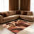 Neutral and Abstract Floral   area rugs for Living Room, Soft and Comfortable, Suitable for all seasons, easy to maintain, machine washable Indoor floor mat, Under Table Farmhouse suitable for Bedroom, Dining Room, Study,  Balcony, Home Decor Patio-745431436