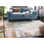 Tapis abstrait crème / orange / bleu Felty-1598925986
