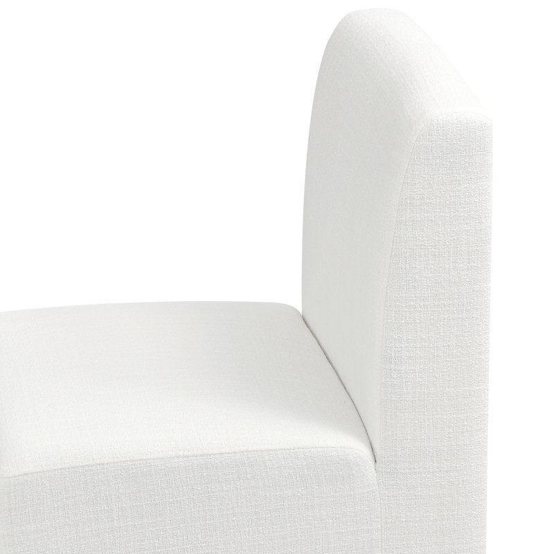 Chaises de salle à manger rembourrées avec roulettes, fauteuil simple moderne avec roues pivotantes pour le salon, livré assemblé