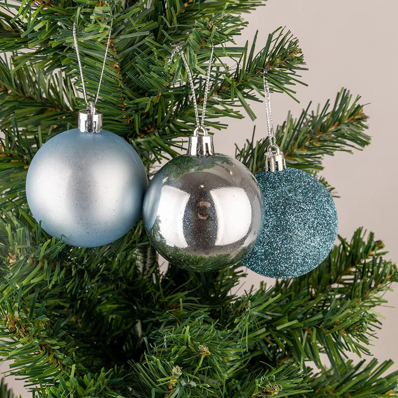 5cm Polyvinyl Chloride (PVC) Ball Ornament, Light Blue