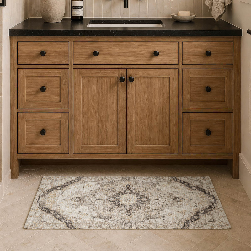 Machine Washable Indoor/Outdoor Chantille ACN2875 Global Rug, 1'8" x 2'6", Beige