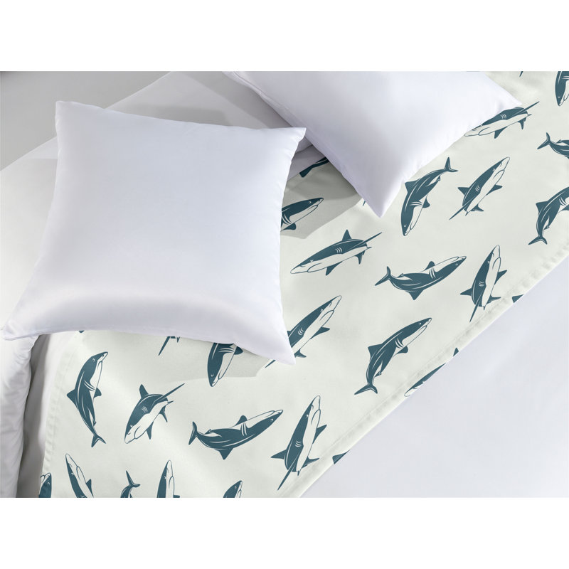 Chemin de lit Ambesonne Shark, Très grand lit