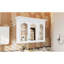 Armoire à pharmacie 40 "avec miroir, armoire de rangement pour salle de bain avec porte miroir et tablettes, armoire de salle de bain murale avec portes en verre