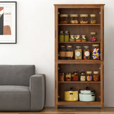 Armoire de rangement autoportante, garde-manger, avec tablettes réglables pour la maison