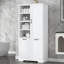 Armoire de rangement pour salle de bain avec portes et tiroirs-1272800012