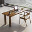Bureau rectangulaire en bois massif Burlywood-937068786