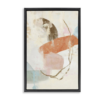 Abstrait rustique avec toile orange par Suzanne Nicoll