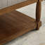 Grande table basse carrée avec repose-pieds en lin capitonné et grand repose-pieds avec tablette en bois massif-1026772768-1026772769