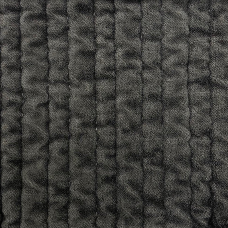 Courtepointe rustique en velours de coton, Gris, Courtepointe simple