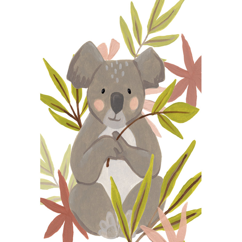 Koala-Ty Time I - Painting, 30cm H x 20cm W, Wrapped Canvas