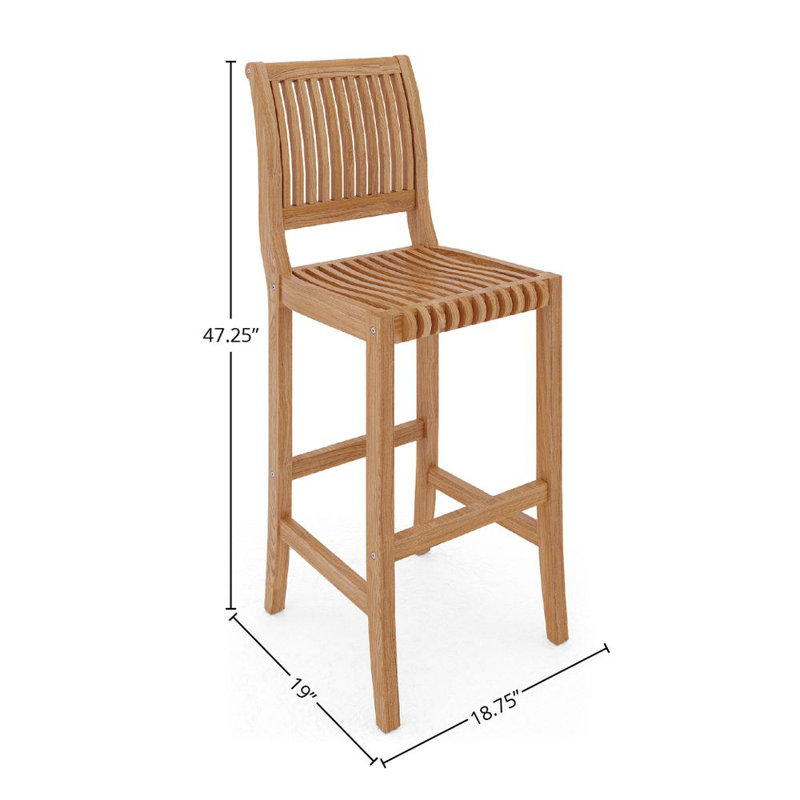 Chaise d'appoint d'extérieur en bois Nawab