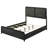 Burton Black Upholstered Queen Bed