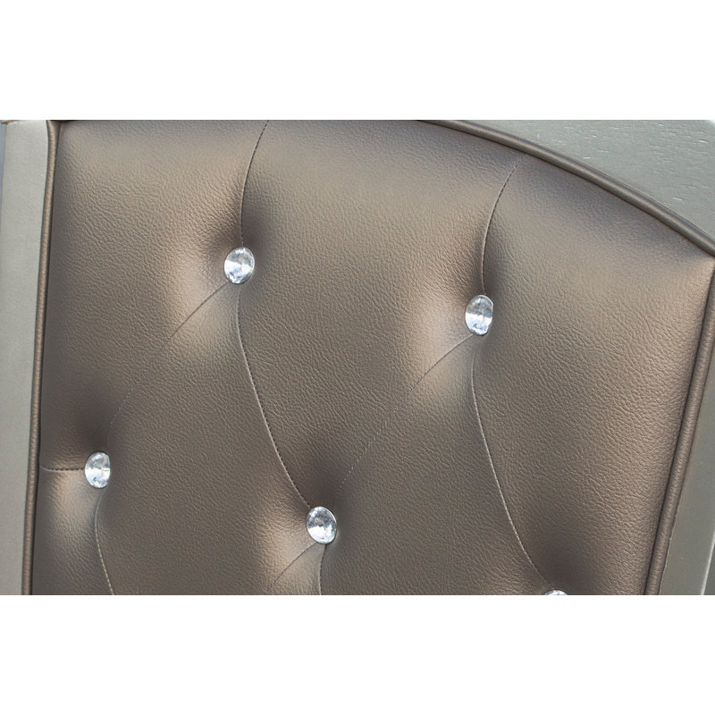 Ensemble de salle à manger extensible Orsina Silver Mirrored (table, fauteuils et chaises d'appoint)
