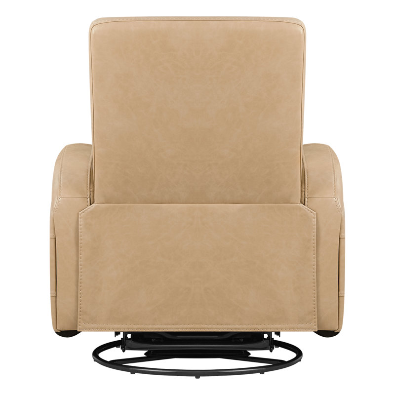 Fauteuil inclinable électrique pivotant en similicuir Sia, Simili cuir brun clair