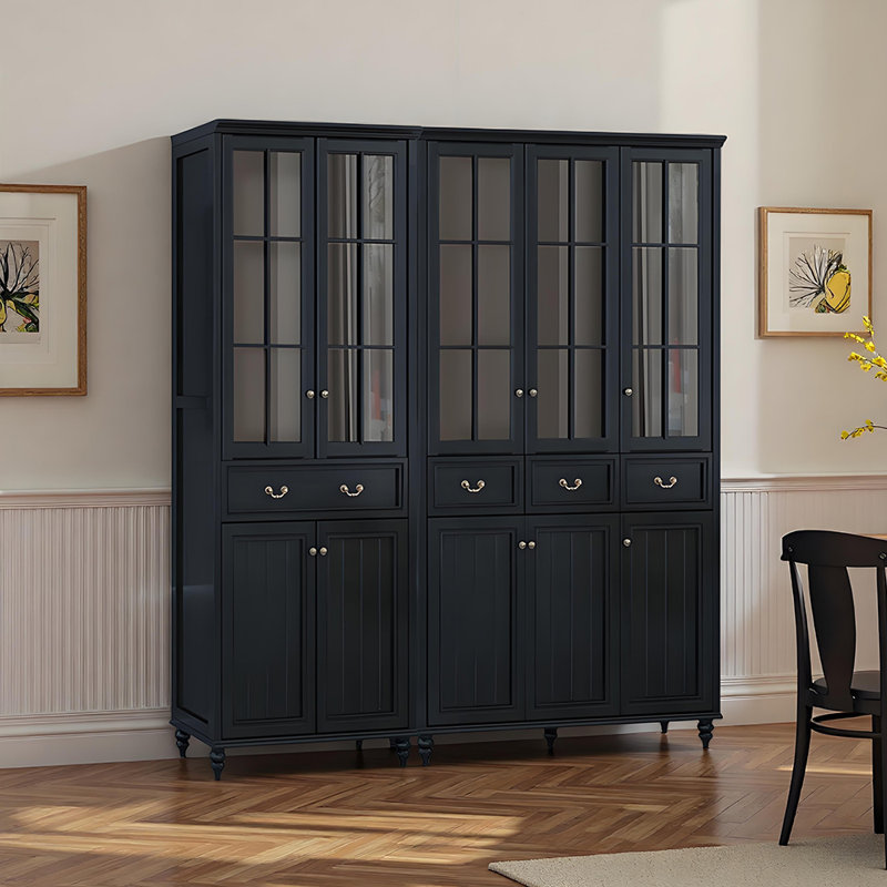 Classic black American style bookcase