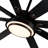 72" Integrated Led Matte Black Large Smart Ceiling Fan With Remote Control