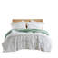 Ensemble de 2 mini édredons en fausse fourrure à poils longs pour lit simple / simple TG vert / blanc