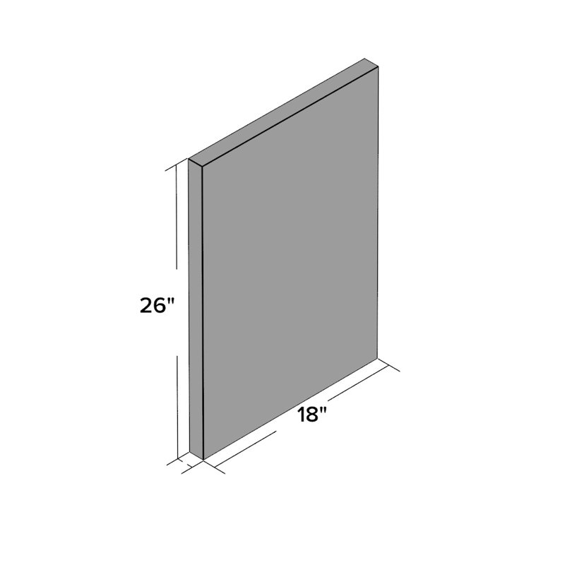 «Triangles Org», impression sur toile, H 26 po x l 18 po x P 1,5 po, Toile avec cadre noir, Pas de tapis