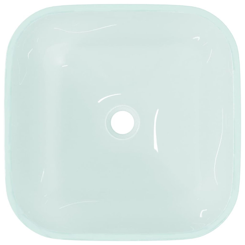 Metro Lane Adamm 420mm L x 420mm W Glass Square Sink, Blue