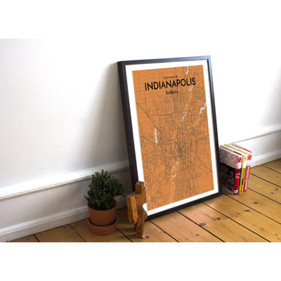 Indianapolis City Map - No Frame Print