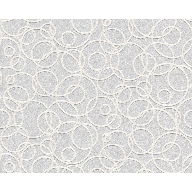 Rouleau de papier peint texturé L 33 pi x l 21 po, Blanc clair / gris cendré
