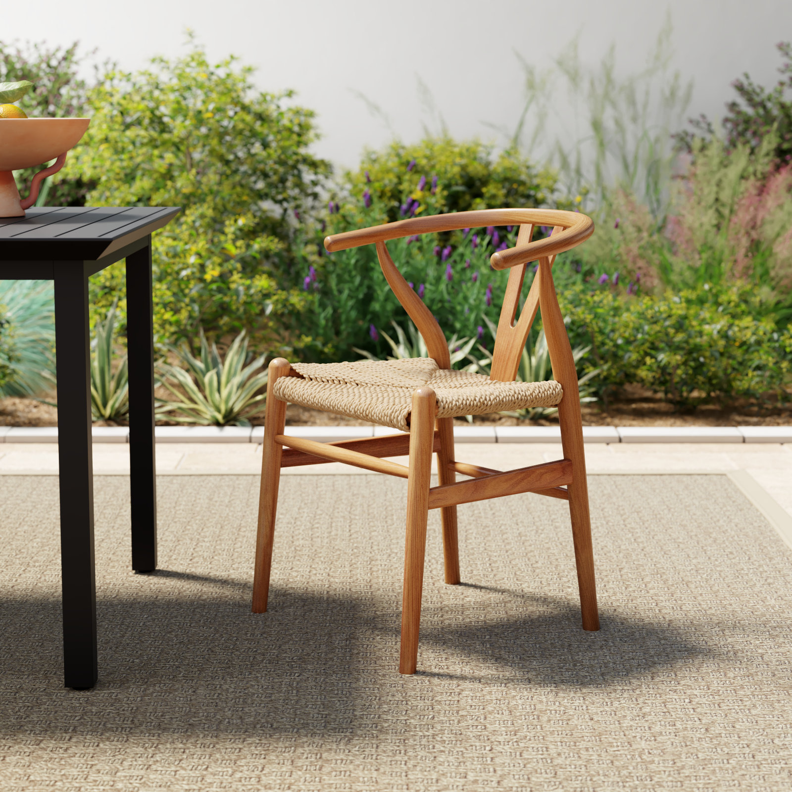 Fairbanks Patio Armchair, Golden Ash