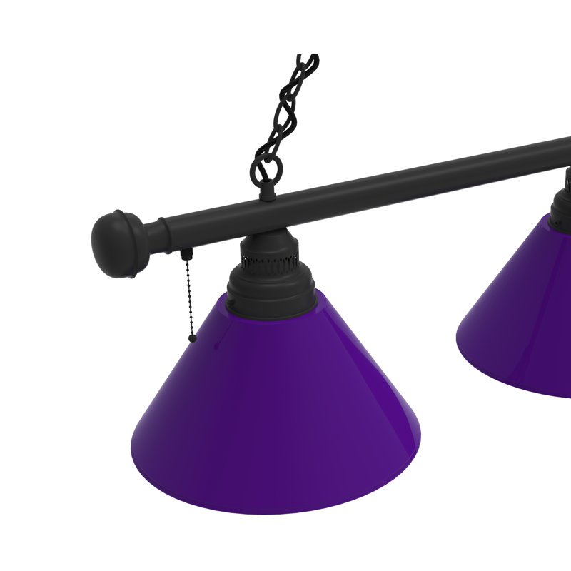 3 - Light Pool Table Lights Pendant, Black, Purple