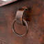 60" Hammered Copper Double Slipper Bathtub with Rings and Overflow Holes