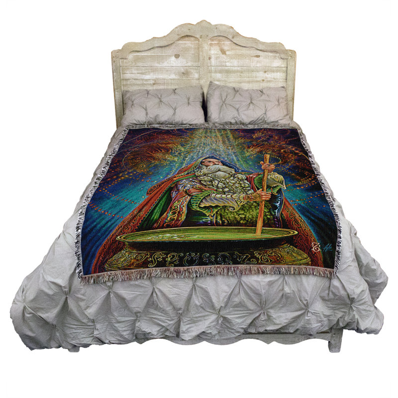 Pure Country Weavers The Cauldron Wizard Blanket by Myles Pinkney - Gift Fantasy Tapestry Throw Woven from Cotton - Made in the USA (72x54)