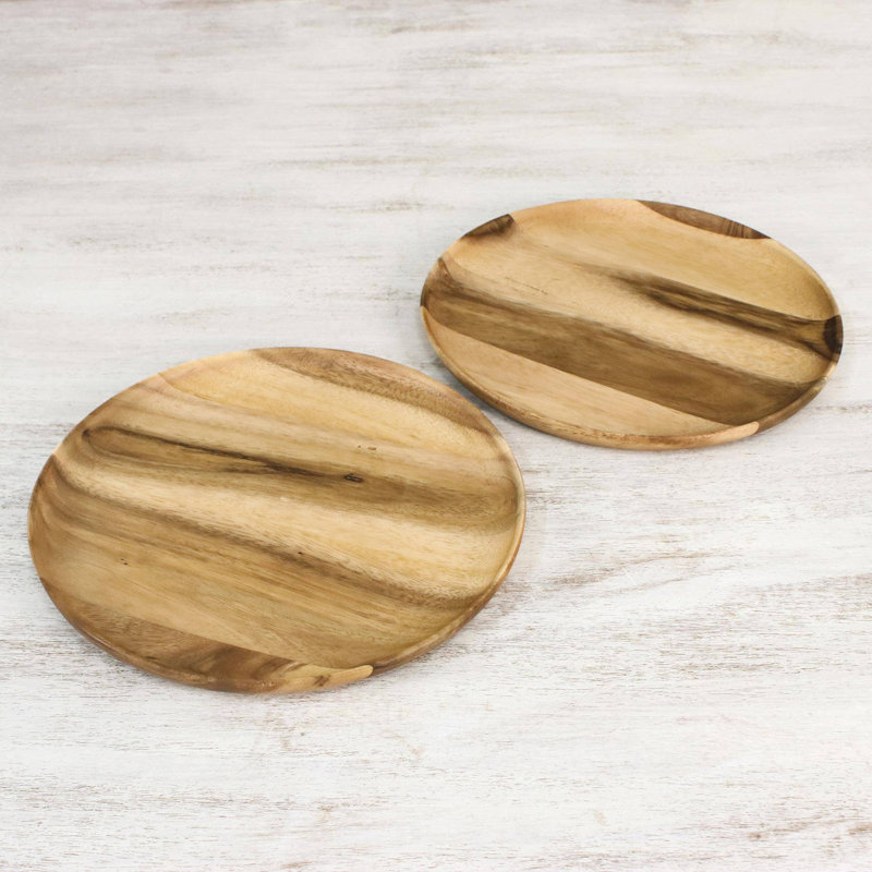 Grandes assiettes en bois Norfork