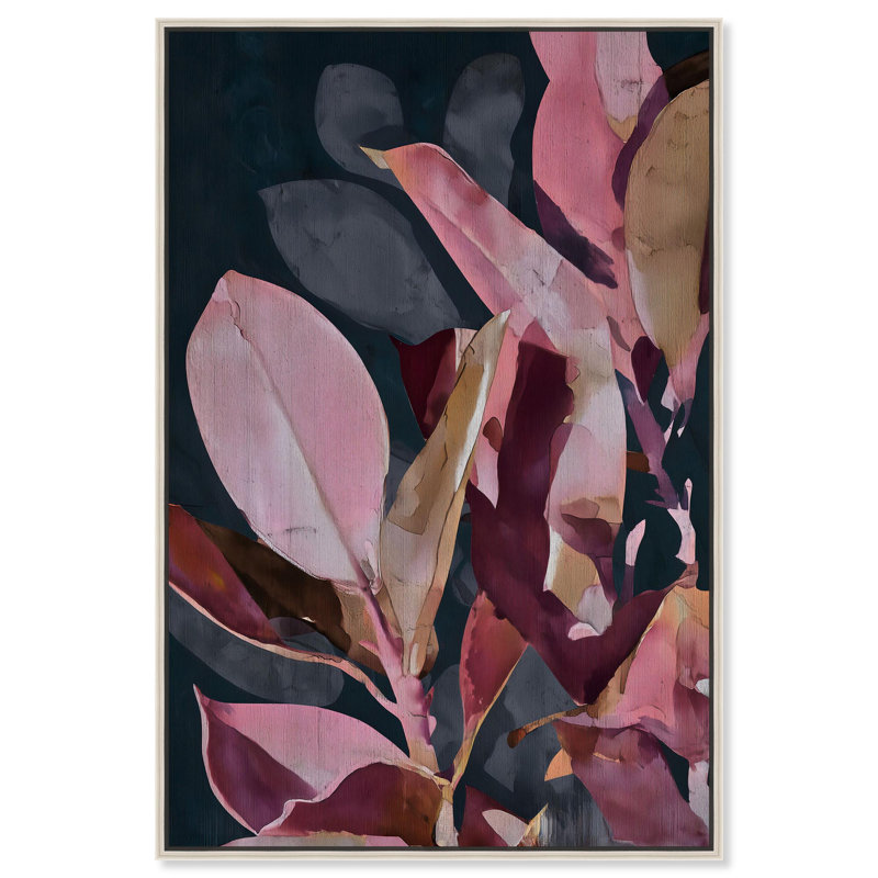 «Leaf Lore Lullaby Canvas Natures» par Art Remedy, H 55 po x l 37 po, Noir, Cadre flottant