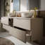 140mm Double Bathroom Vanity with Ceramic Basin