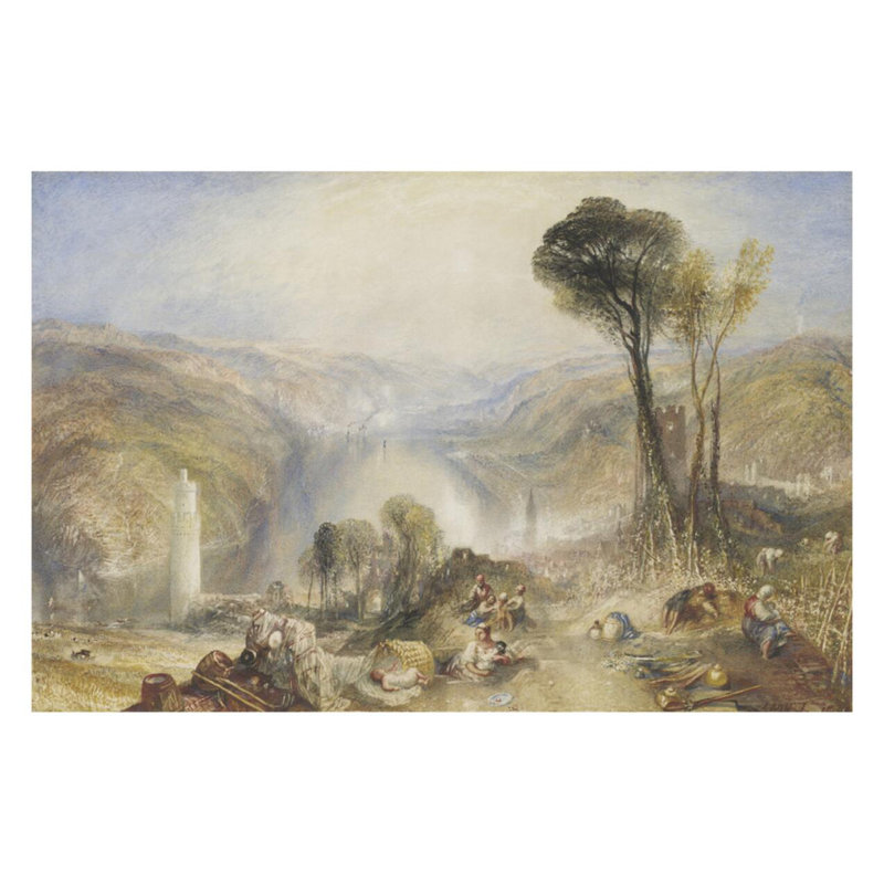 «Oberwesel» par Joseph Mallord William Turner - Estampe numérique, H 22 po x l 28 po