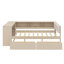 Full Size  Platform Bed Equipped With Shelves, Drawers, Charging Port, And Fabric-Covered Headboard-23677572