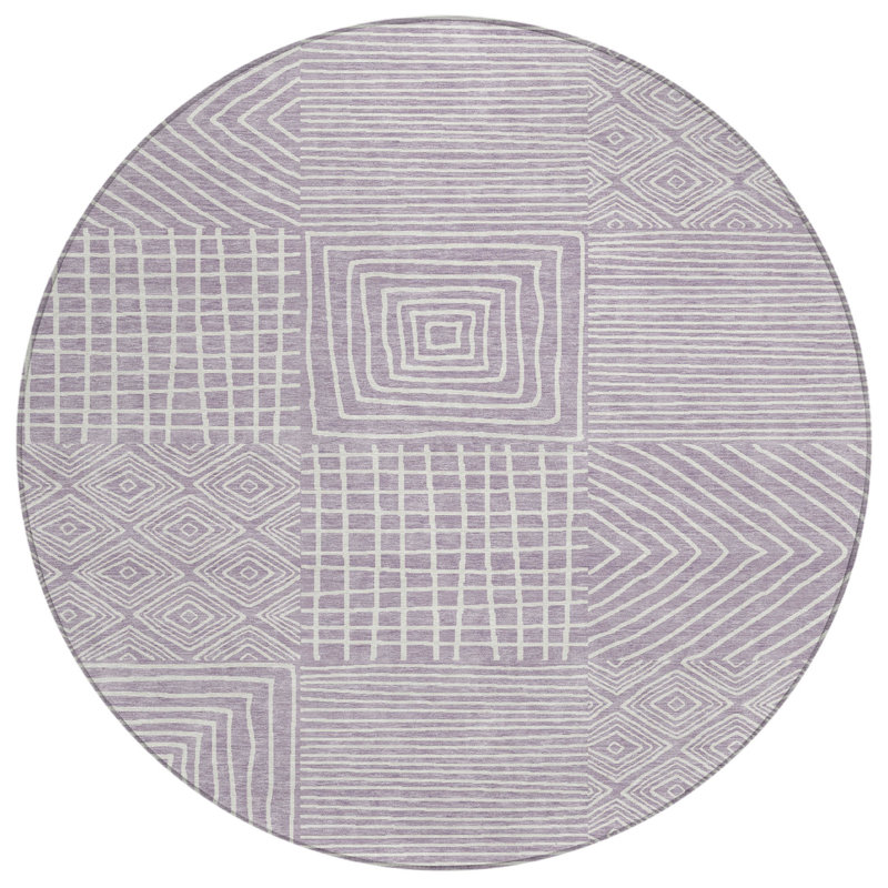 Tapis lavable rond 8 po