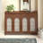 Nut-brown Solid Wood+Rattan Shoe Storage Bench